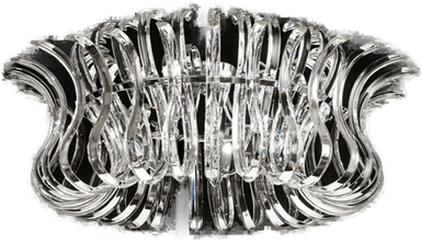 Metallux Glass-taklampe Wave 65 cm