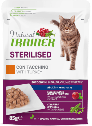 Trainer Natural Cat Adult Sterilisert Kalkun 12 x 85 g