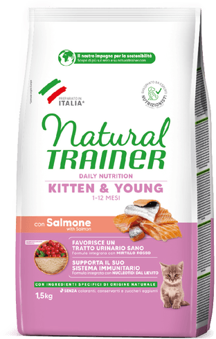 Trainer Natural Cat Kitten laksepellets 1,5 kg