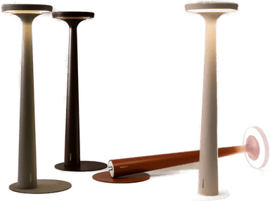 Karman LED-bordlampe Papiria, brun matt