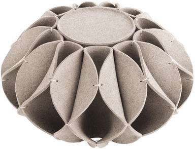 Gan Ruff Pouf High Grey