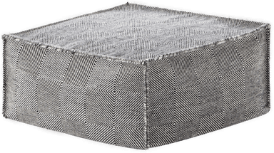 Gan Sail Square Pouf Black