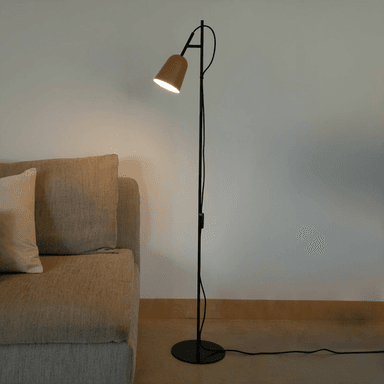 Faro Barcelona Studio gulvlampe, rosa/svart