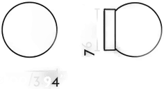 Faro Barcelona Ping LED-vegglampe, Ø 10 cm