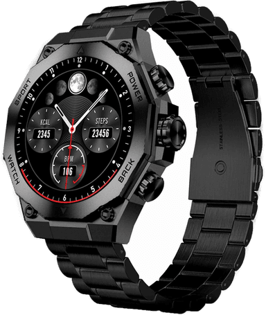 KSIX Smartklokke Titanium - Svart