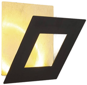 Mantra Iluminación LED-vegglampe Dalia, svart/gull