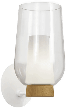 Mantra Iluminación Nora vegglampe, hvit-transparent