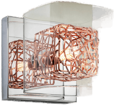 Schuller Valencia Vegglampe Lios, kobbertråd