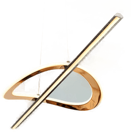 Schuller Valencia LED-hengelampe Enora, svart/gull, 120 cm