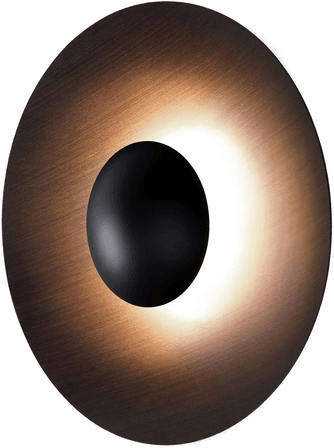 Marset Ginger 32C LED-vegglampe Ø32cm brun