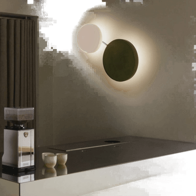 Marset LED-vegglampe Caramel, grønn, Ø 38 cm