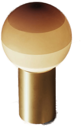 Marset Dipping Light bordlampe 22 cm krem/messing