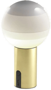 Marset Dipping Light bordlampe dimbar hvit/messing