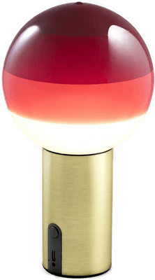 Marset Dipping Light bordlampe, rød/messing