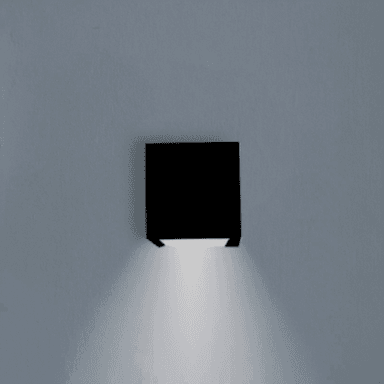 Newgarden LED-vegglampe Box 8, svart