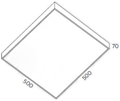 Pujol Iluminación Kvadratisk LED-taklampe Apolo