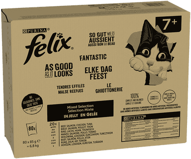 Felix Megapack Latz Senior Kjøttmix 80 x 85 g