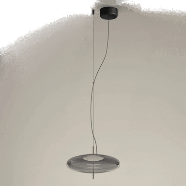 LEDS-C4 Plat LED-pendelampe røykgrå