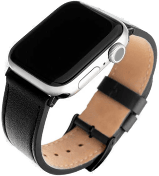 Fixed Ekte Skinn Rem til Apple Watch 38/40/41mm - Svart