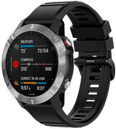 Fixed Silikonreim Garmin QuickFit 22mm - Svart