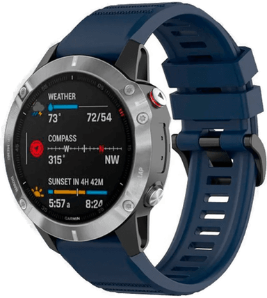 Fixed Silikonstropp Garmin 22mm Mørke Blå