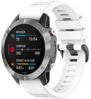 Fixed Silikonstropp Garmin 22mm Hvit