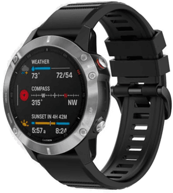 Fixed Silikonstropp QuickFit 26mm - Svart