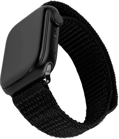 Fixed Nylonreim til Apple Watch 38/40/41mm - Svart