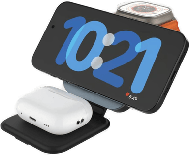 Fixed MagFlex Alu 3-i-1 Trådløs Lader