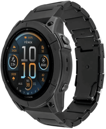 Fixed QuickFit 22mm Titanium Rem - Svart