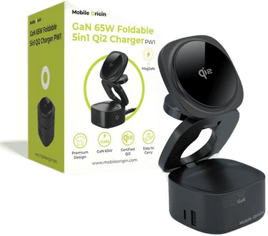 Mobile Origin 65W Sammenleggbar Qi2 Lader