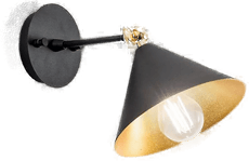 Opviq Vegglampe Berceste 185-A svart/gull