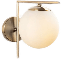 Opviq Vegglampe 7141-Antique, gullfarget Ø 10 cm