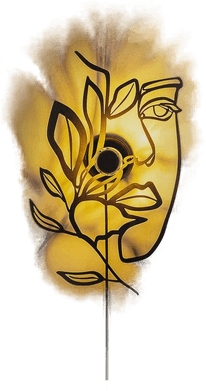 Opviq Vegglampe Flower Faced, svart