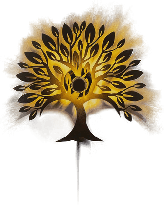 Opviq Vegglampe Heart Tree V2, svart