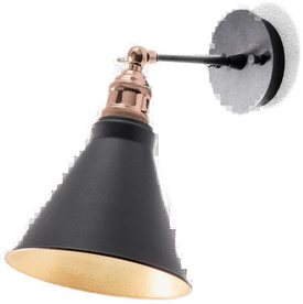 Opviq Vegglampe Berceste, svart/gull