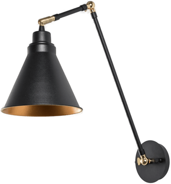 Opviq Vegglampe Berceste 7956, svart/gull