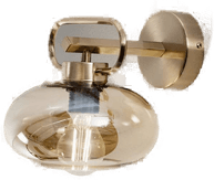 Lucea Rolan vegglampe, messingfarget