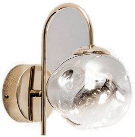 Lucea Herman vegglampe, gullfarget