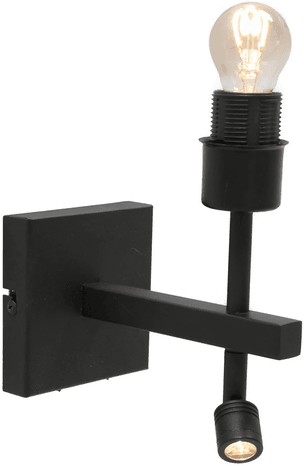 Steinhauer vegglampe, svart/naturlig flettverk