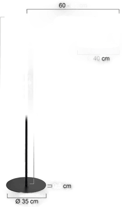 Steinhauer Gulvlampe Bloeba, svart/hvit