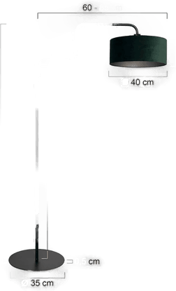 Steinhauer Gulvlampe Bloeba, svart/grønn