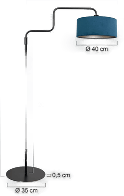 Steinhauer Gulvlampe Bloeba, svart/blå