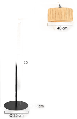 Steinhauer Bloeba gulvlampe, svart/brun