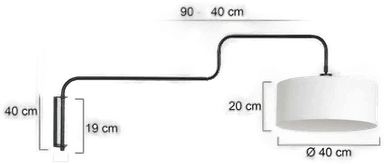 Steinhauer Vegglampe Bloeba, svart/hvit