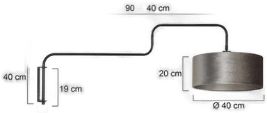 Steinhauer Vegglampe Bloeba, svart/sølv