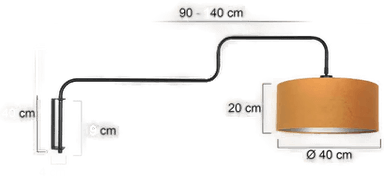 Steinhauer Vegglampe Bloeba, svart/gull