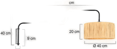 Steinhauer Vegglampe Bloeba, svart/brun
