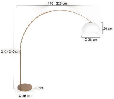 Steinhauer Bue-gulvlampe Sparkled Light 240 cm