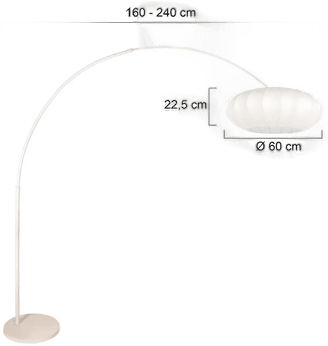 Steinhauer Bue-gulvlampe Sparkled Light krem/hvit